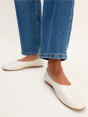 Everlane Day Glove Canvas Colored Leather  Flat Women's Size 8.5 Lightly Worn